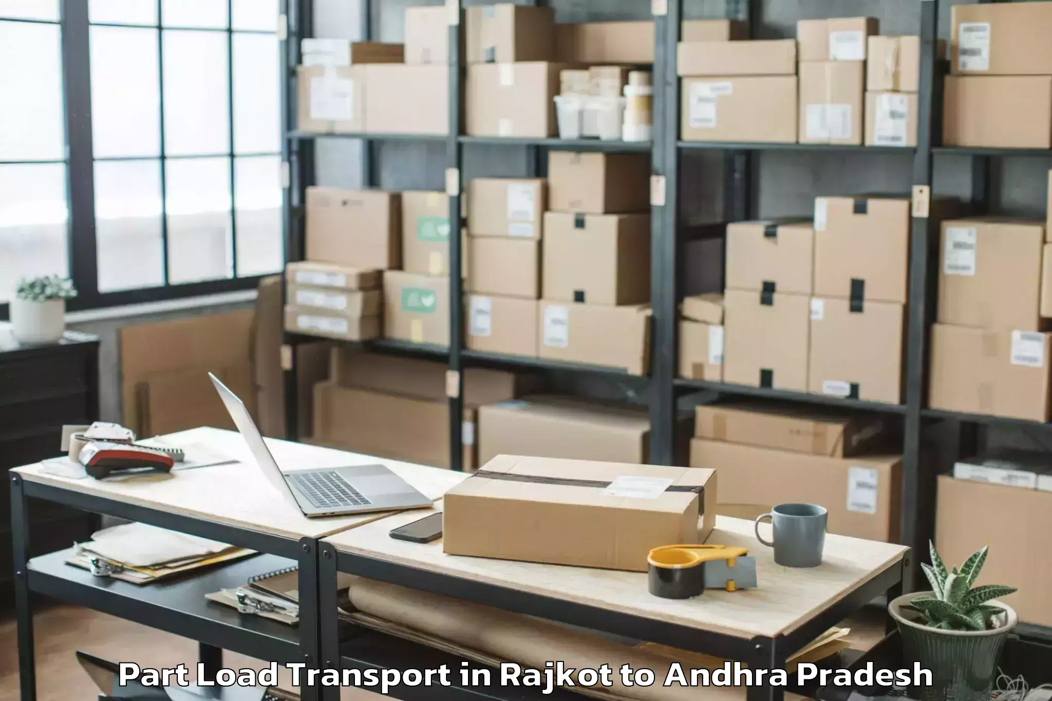 Professional Rajkot to Podalakur Part Load Transport